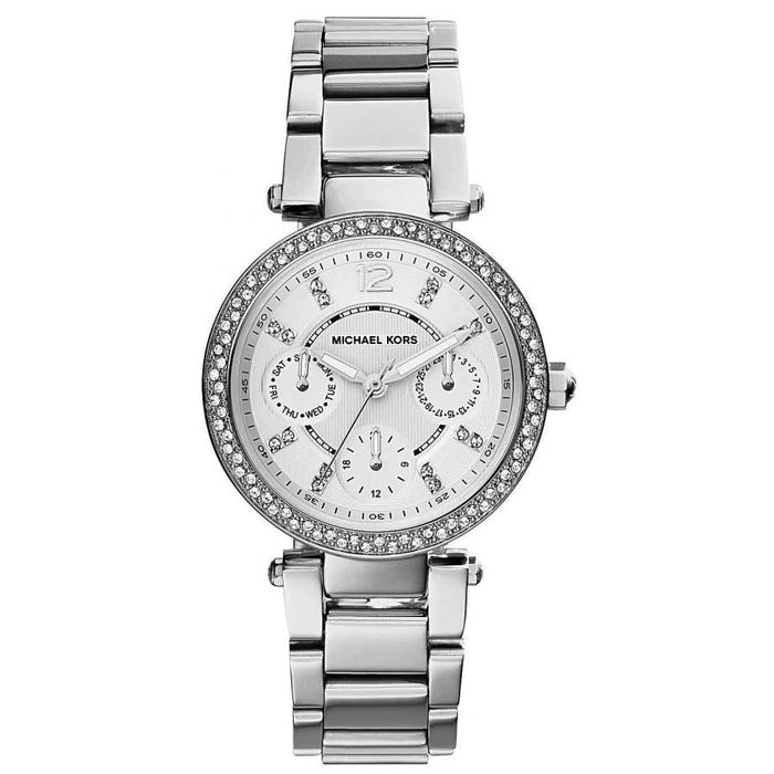 Michael Kors MK5615 Mini Parker Silver Stainless Steel Chronograph Ladies Watch