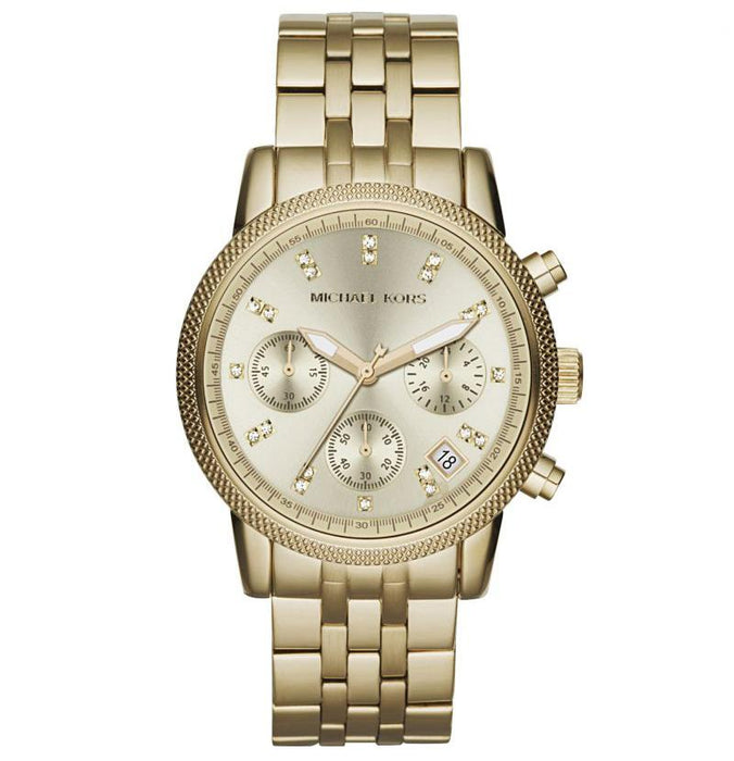Michael Kors MK5676 RITZ Gold-Tone Stainless Steel Chronograph Ladies Watch