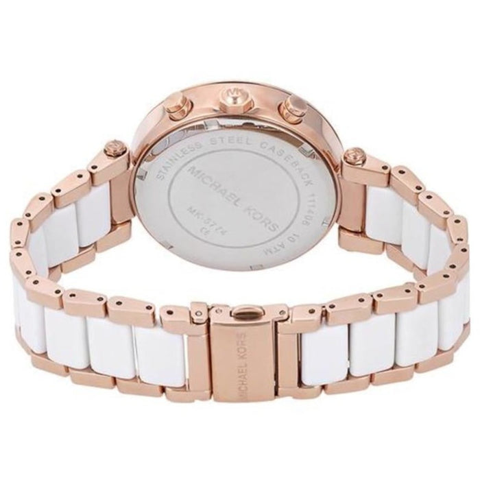 Michael Kors MK6324 RITZ Two-Tone Rose Gold Stainless Steel Chronograph Ladies Watch