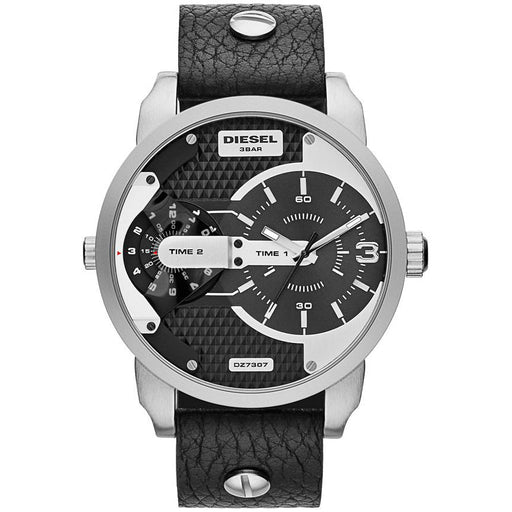 Analogue Watch - Diesel DZ7307 Men's Mini Daddy Silver Black Watch