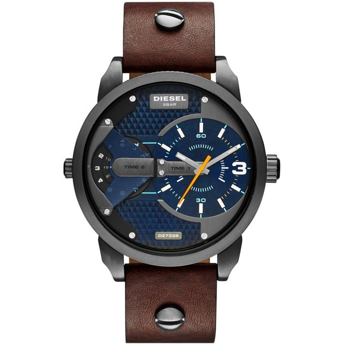 Analogue Watch - Diesel DZ7339 Men's Mini Daddy Gun Metal Watch