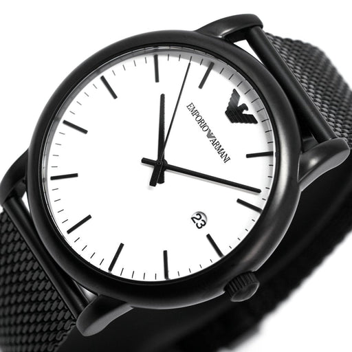 Analogue Watch - Emporio Armani AR11046 Men's Luigi Black PVD Watch