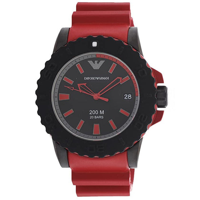 Analogue Watch - Emporio Armani AR6101 Men's Sportivo Red Watch