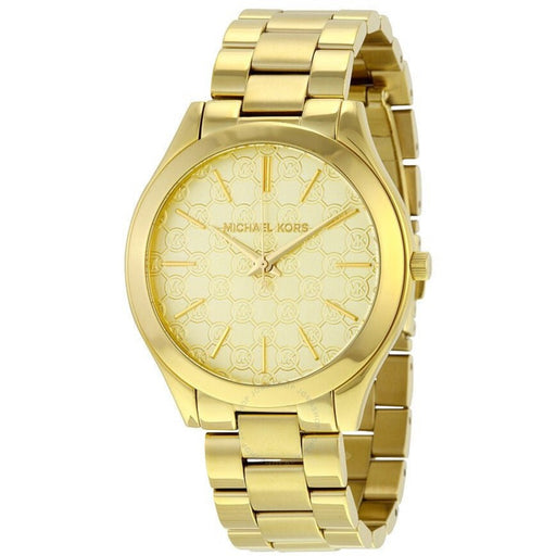 Analogue Watch - Michael Kors MK3335 Ladies Slim Runway Gold Motif Watch