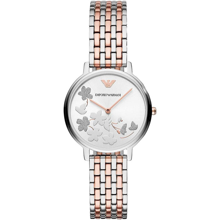 Emporio Armani AR11113 Silver Rose Gold Stainless Steel Ladies Watch