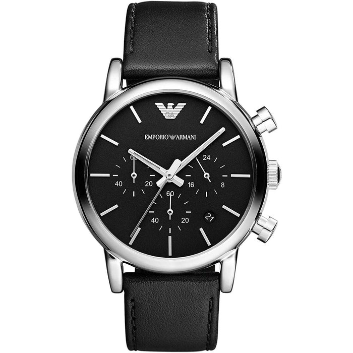 Emporio Armani AR1733 Classic Black Leather Men's Watch