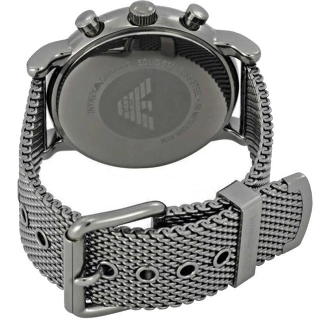 Emporio Armani  AR1979 Gunmetal Gray Mesh Chronograph  Men's Watch