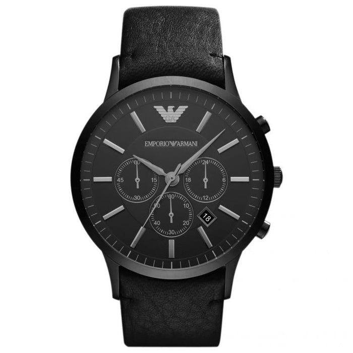 Emporio Armani AR2461 Black Leather Men's Watch