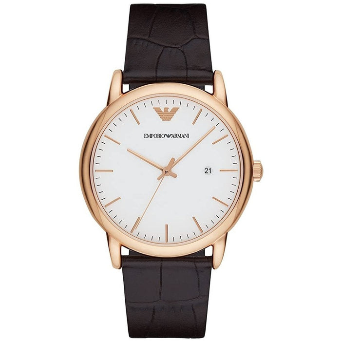 Emporio Armani AR2502 Luigi Brown Leather Men's Watch