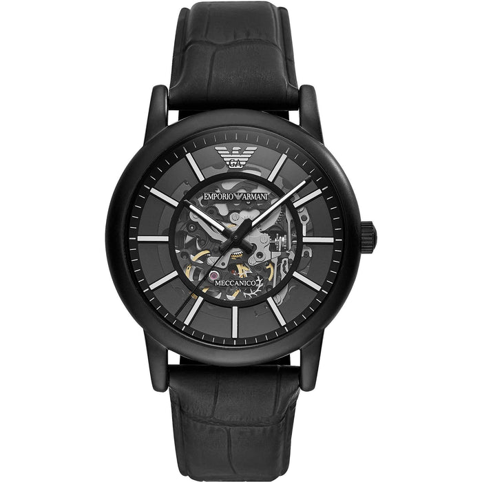 Emporio Armani AR60008 Black Leather Men's Watch