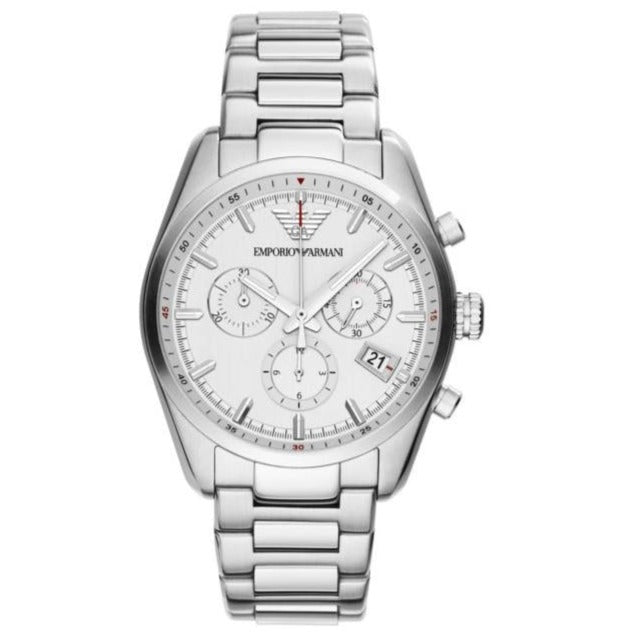 Emporio Armani AR6013 Sportivo Silver Stainless Steel Chronograph Men's Watch