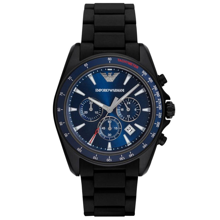 Emporio Armani AR6121 Black Rubber Chronograph Men's Watch