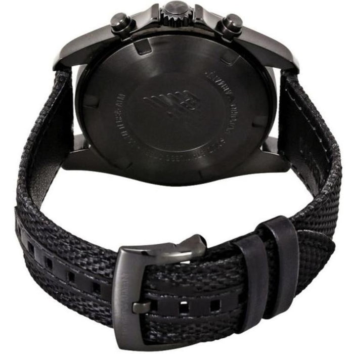 Emporio Armani  AR6131 Black Fabric Strap Chronograph  Men's Watch
