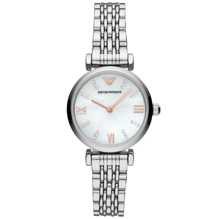 Automatic Watch - Emporio Armani AR11204 Ladies Automatic T-Bar Gianni Silver Watch