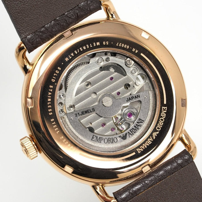 Automatic Watch - Emporio Armani AR60027 Men's Automatic Meccanico Skeleton Watch