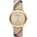 Burberry Ladies Watch The City Haymarket Check Yellow Gold BU9026 - Watches & Crystals