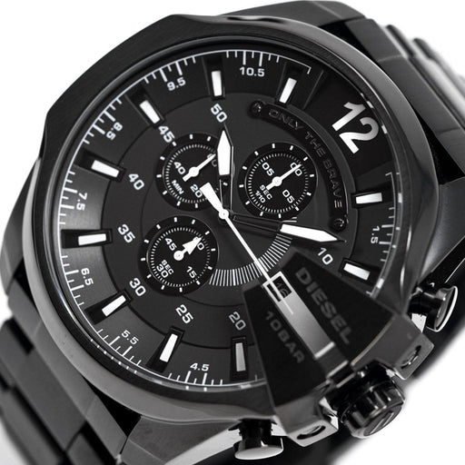 Chronograph Watch - Diesel DZ4283 Men's Chronograph Mega Chief Black PVD Watch