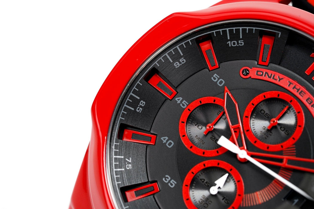 Chronograph Watch - Diesel DZ4526 Men's Chronograph Mega Chief Red Watch