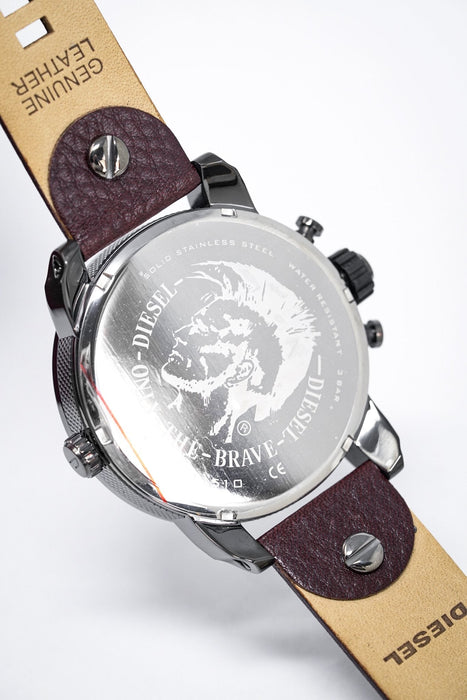 Chronograph Watch - Diesel DZ7258 Men's Chronograph Little Daddy Gun Metal Brown Watch