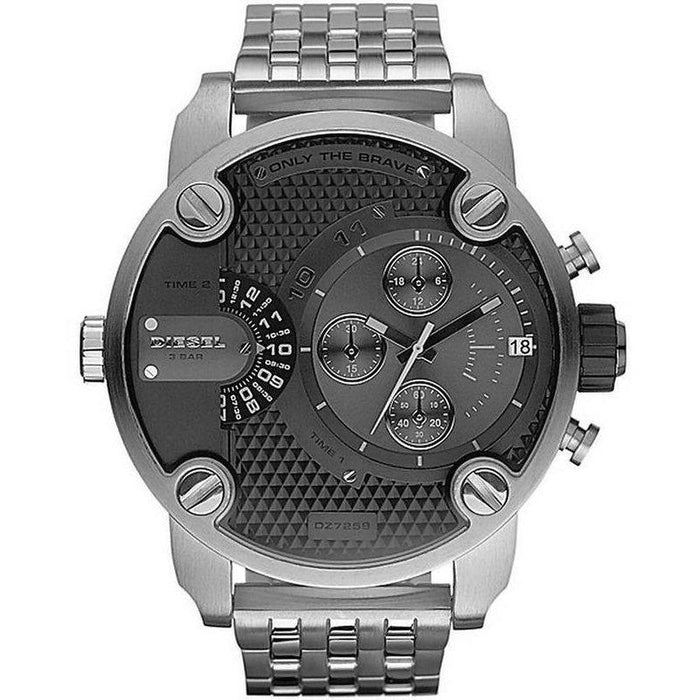 Chronograph Watch - Diesel DZ7259 Men's Chronograph Little Daddy Black Silver Watch