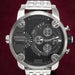 Chronograph Watch - Diesel DZ7259 Men's Chronograph Little Daddy Black Silver Watch