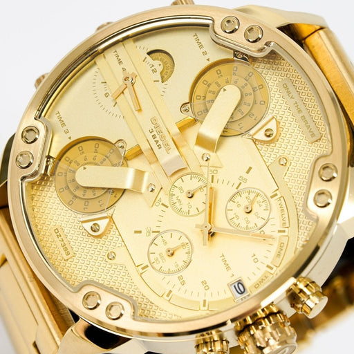 Chronograph Watch - Diesel DZ7399 Men's Chronograph Mr Daddy 2.0 Yellow Gold Watch