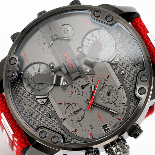 Chronograph Watch - Diesel DZ7423 Men's Chronograph Mr Daddy 2.0 Red Watch