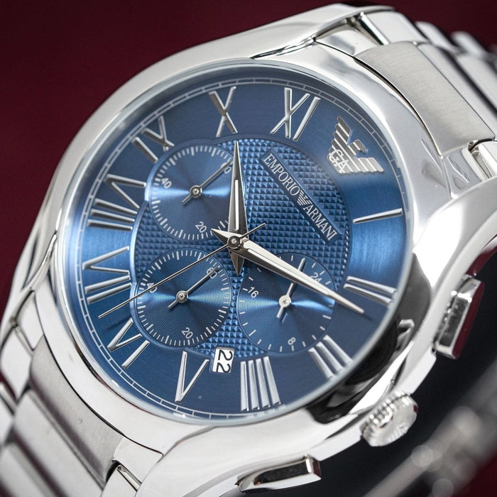 Chronograph Watch - Emporio Armani AR11082 Men's Chronograph Blue Watch