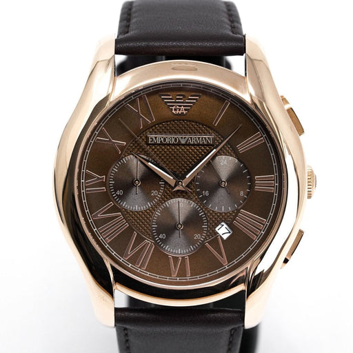 Chronograph Watch - Emporio Armani AR1701 Men's Chronograph Rose Gold PVD Watch