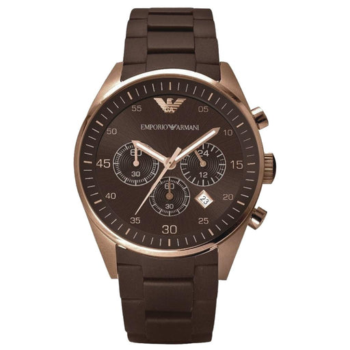 Chronograph Watch - Emporio Armani AR5891 Ladies Chronograph Brown Watch