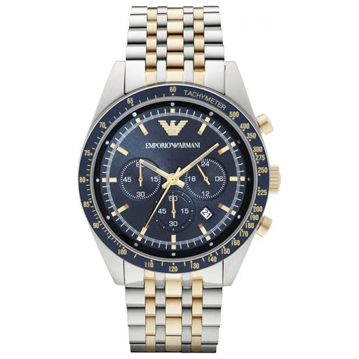 Chronograph Watch - Emporio Armani AR8030 Men's Tazio Chronograph Two Tone Watch