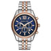 Chronograph Watch - Michael Kors MK8412 Men's Lexington Chronograph Two Tone Blue Watch