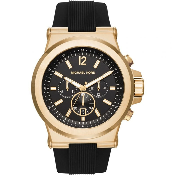 Chronograph Watch - Michael Kors MK8445 Men's Chronograph Dylan Gold Black Watch