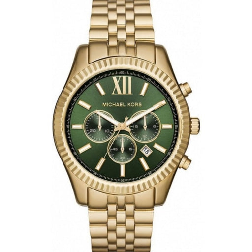 Chronograph Watch - Michael Kors MK8446 Men's Lexington Chronograph Gold Green Watch