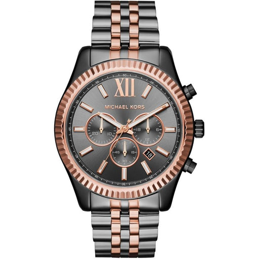 Chronograph Watch - Michael Kors MK8561 Men's Lexington Chronograph Dark Two Tone  Watch