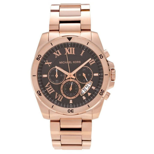 Chronograph Watch - Michael Kors MK8563 Men's Brecken Chronograph Rose Gold Watch