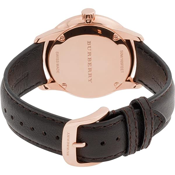 Burberry BU10012 Check Stamped Rose Gold Men's Watch