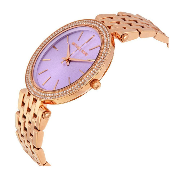 Michael Kors MK3400 Darci Purple Two Tone Rose Gold Stainless Steel Ladies Watch