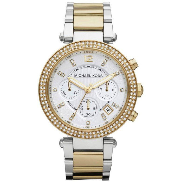 Michael Kors MK5626 Parker Silver & Gold Chronograph Ladies Watch
