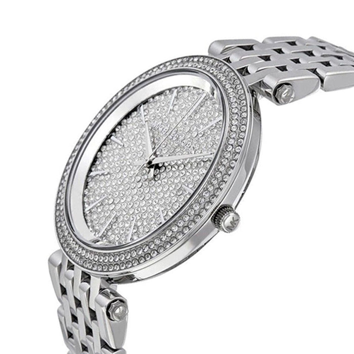 Michael Kors MK3437 Darci Silver Diamonte Stainless Steel Ladies Watch